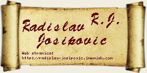 Radislav Josipović vizit kartica